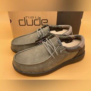 Size 9 Hey Dude Men Paul Dusty Olive Lace Up Loafer Boat Shoes Casual